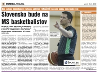Slovensko bude na MS basketbalistov